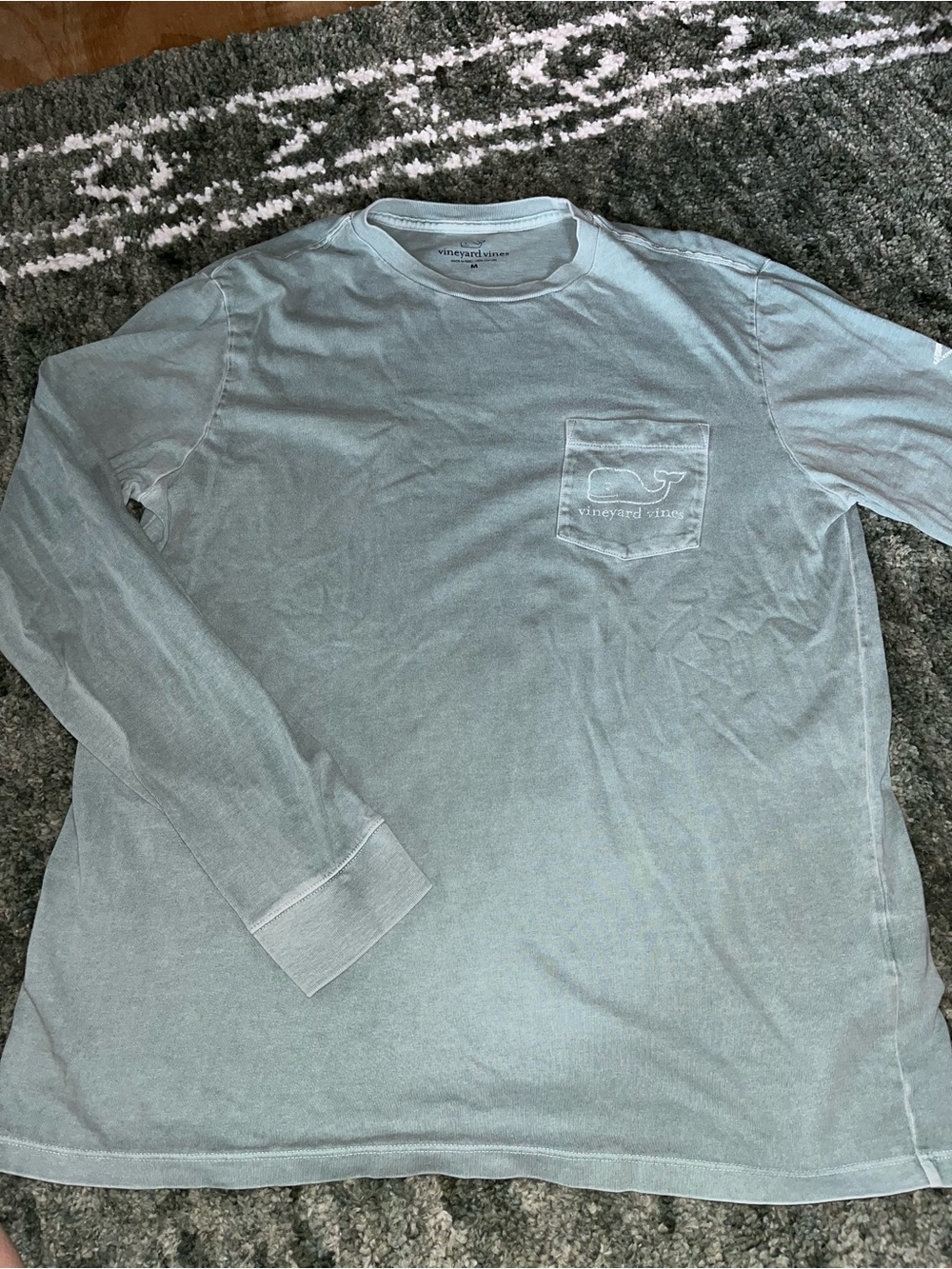 Vineyard Vines Long-Sleeve Pocket Tee in Seafoam Green